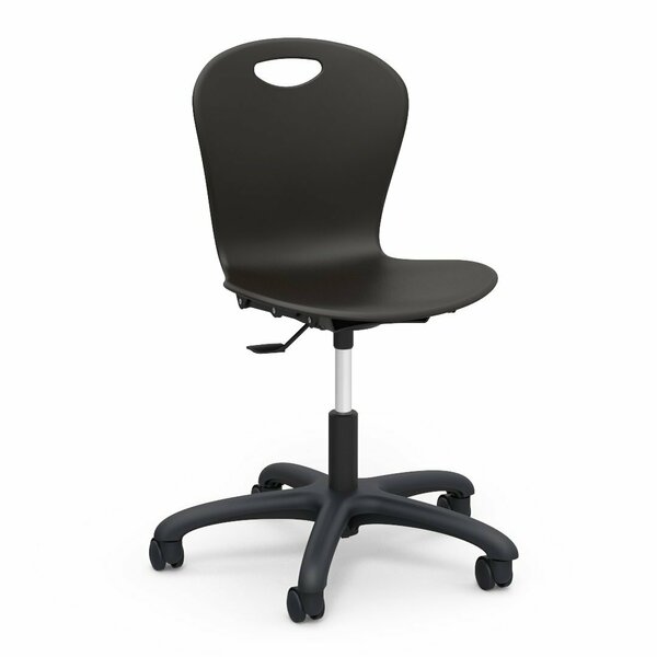 Virco ZUMA® Series 18" Task Chair, 5th Grade - Adult - Black Seat ZTASK18